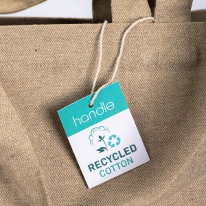 Tote bag avec soufflet en coton recyclé 280 g/m2, avec double anse 5