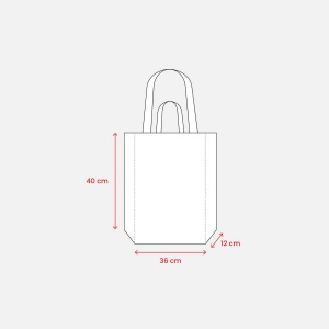 Tote bag avec soufflet en coton recyclé 280 g/m2, avec double anse 6