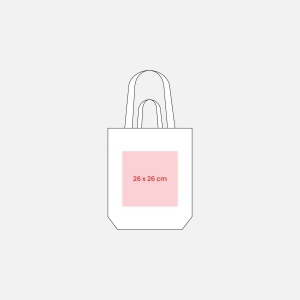 Tote bag avec soufflet en coton recyclé 280 g/m2, avec double anse 7