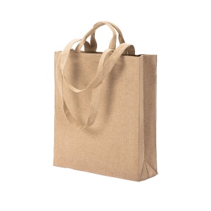 Tote bag avec soufflet en coton recyclé 280 g/m2, avec double anse 2