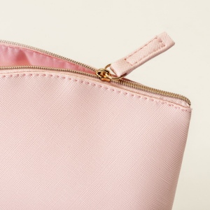 Trousse de beauté polyvalente en PU grain fin saffiano 16