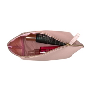 Trousse de beauté polyvalente en PU grain fin saffiano 17