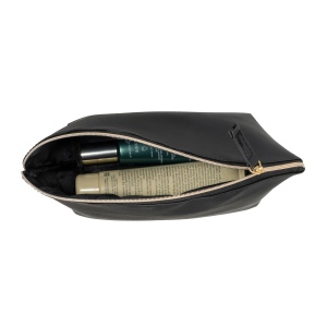 Trousse de beauté polyvalente en PU grain fin saffiano 21