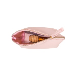 Trousse de beauté polyvalente en PU grain fin saffiano 17