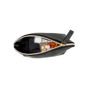 Trousse de beauté polyvalente en PU grain fin saffiano 21
