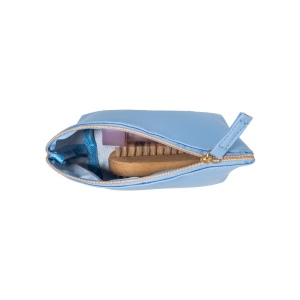 Trousse de beauté polyvalente en PU grain fin saffiano 13