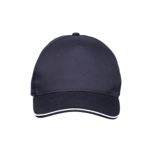 Casquette en coton 5 panneaux, visière sandwich contrasté avec fermeture velcro 12