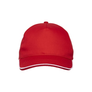 Casquette en coton 5 panneaux, visière sandwich contrasté avec fermeture velcro 14