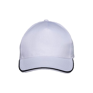 Casquette en coton 5 panneaux, visière sandwich contrasté avec fermeture velcro 16
