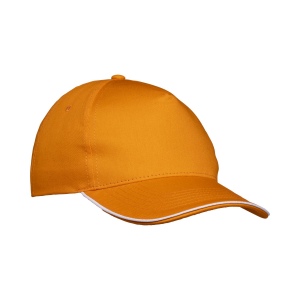 Casquette en coton 5 panneaux, visière sandwich contrasté avec fermeture velcro 3