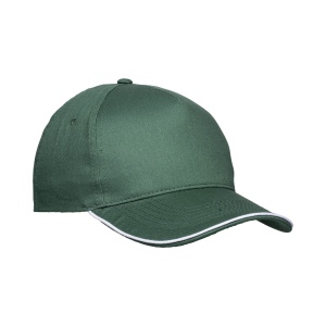 Casquette en coton 5 panneaux, visière sandwich contrasté avec fermeture velcro 5