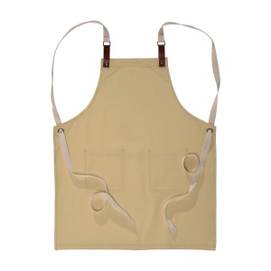 Tablier de cuisine en coton 280 g/m2 avec 2 poches frontales, bretelles réglables en PU. 4