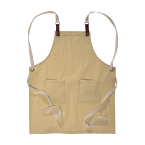 Tablier de cuisine en coton 280 g/m2 avec 2 poches frontales, bretelles réglables en PU. 2