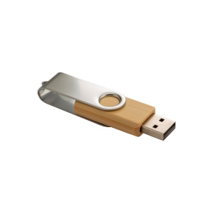 Clé USB pivotante 8 Go Bambou/Métal. 5