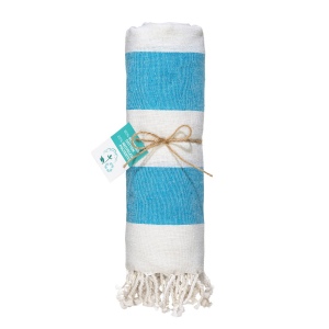 Serviette de plage / Paréo en coton recyclé de 180 gr/m2 avec frange, mesure 90x170 cm 24