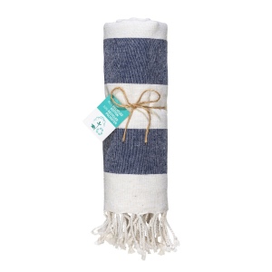 Serviette de plage / Paréo en coton recyclé de 180 gr/m2 avec frange, mesure 90x170 cm 36