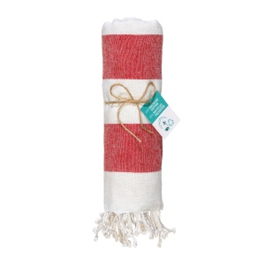 Serviette de plage / Paréo en coton recyclé de 180 gr/m2 avec frange, mesure 90x170 cm 39