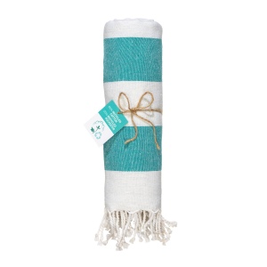 Serviette de plage / Paréo en coton recyclé de 180 gr/m2 avec frange, mesure 90x170 cm 18
