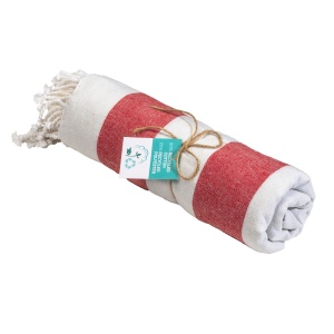 Serviette de plage / Paréo en coton recyclé de 180 gr/m2 avec frange, mesure 90x170 cm 11