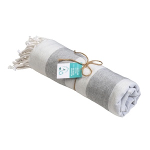 Serviette de plage / Paréo en coton recyclé de 180 gr/m2 avec frange, mesure 90x170 cm 8