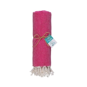 Serviette de plage / Paréo en coton recyclé de 180 gr/m2 avec frange, mesure 90x170 cm 17