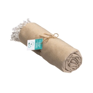 Serviette de plage / Paréo en coton recyclé de 180 gr/m2 avec frange, mesure 90x170 cm 5