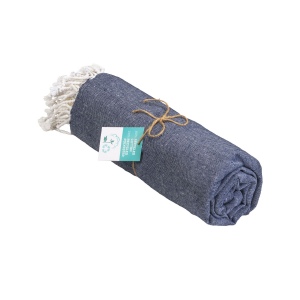 Serviette de plage / Paréo en coton recyclé de 180 gr/m2 avec frange, mesure 90x170 cm 11
