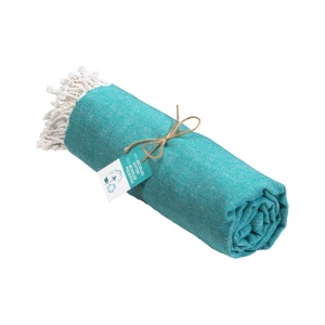 Serviette de plage / Paréo en coton recyclé de 180 gr/m2 avec frange, mesure 90x170 cm 4