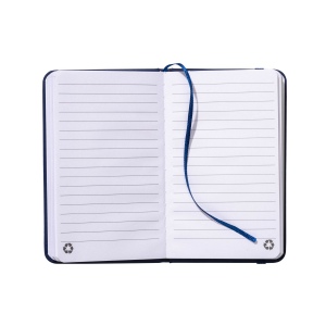 Carnet avec couverture en PU recyclé avec feuilles lignées (80 pag.) 9