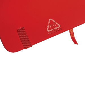Carnet avec couverture en PU recyclé avec feuilles lignées (80 pag.) 12