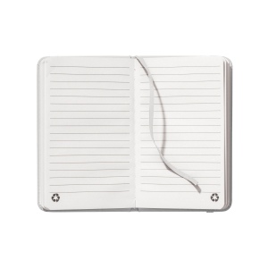 Carnet avec couverture en PU recyclé avec feuilles lignées (80 pag.) 15