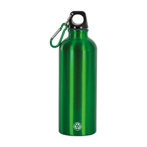 Gourde en aluminium recyclé (500ml), avec bouchon en plastique et mousqueton 4