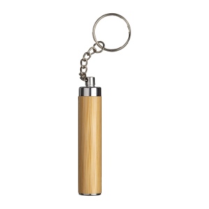 Torche LED en bambou avec porte-clés, 3 piles LR41 incluses 3