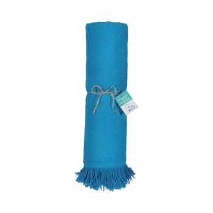 Serviette de plage/Fouta frangée en coton recyclé 6