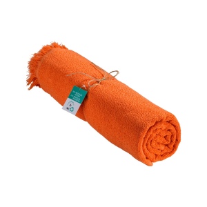 Serviette de plage/Fouta frangée en coton recyclé 4