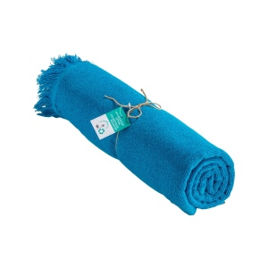 Serviette de plage/Fouta frangée en coton recyclé