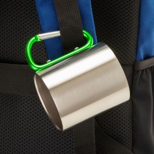 Tasse en acier avec poignée à mousqueton en aluminium, 200 ml 12