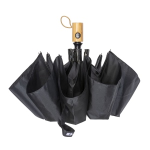 Mini parapluie automatique en R-pet avec poignée en bambou 15