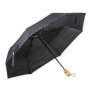 Mini parapluie automatique en R-pet avec poignée en bambou 3