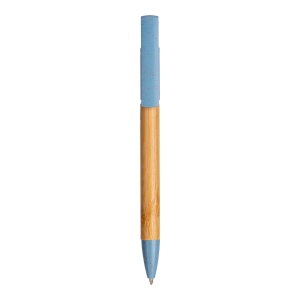 Stylo twist en bambou et paille de blé avec support pour téléphone portable 11