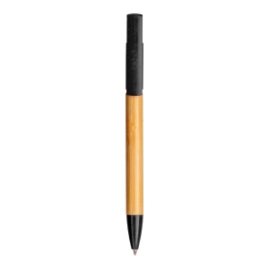Stylo twist en bambou et paille de blé avec support pour téléphone portable 15