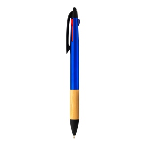 Stylo à bille en plastique avec 3 recharges, avec gomme pour écran tactile, grip bambou 7