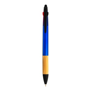 Stylo à bille en plastique avec 3 recharges, avec gomme pour écran tactile, grip bambou 2