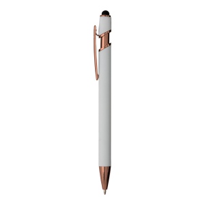 Stylo à bille en aluminium caoutchouté avec gomme pour écran tactile et clip en métal 13