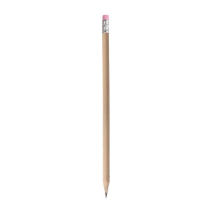 Crayon HB en bois naturel avec mine graphite avec gomme de couleur (trempée) 4
