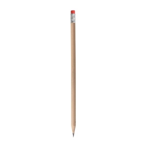 Crayon HB en bois naturel avec mine graphite avec gomme de couleur (trempée) 8