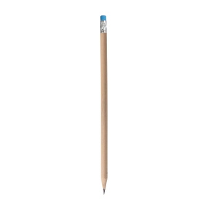 Crayon HB en bois naturel avec mine graphite avec gomme de couleur (trempée) 3