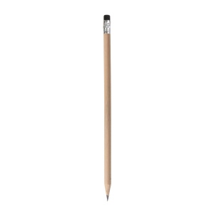 Crayon HB en bois naturel avec mine graphite avec gomme de couleur (trempée) 9