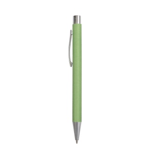 Stylo à bille en papier recyclé, détails chromés et clip en métal 9