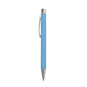 Stylo à bille en papier recyclé, détails chromés et clip en métal 11